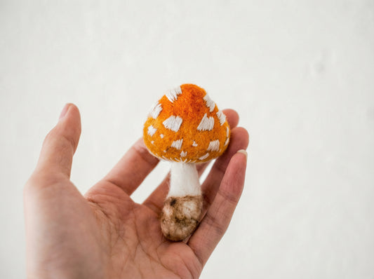 Mixed Color Fairy Tale Mushroom Brooch